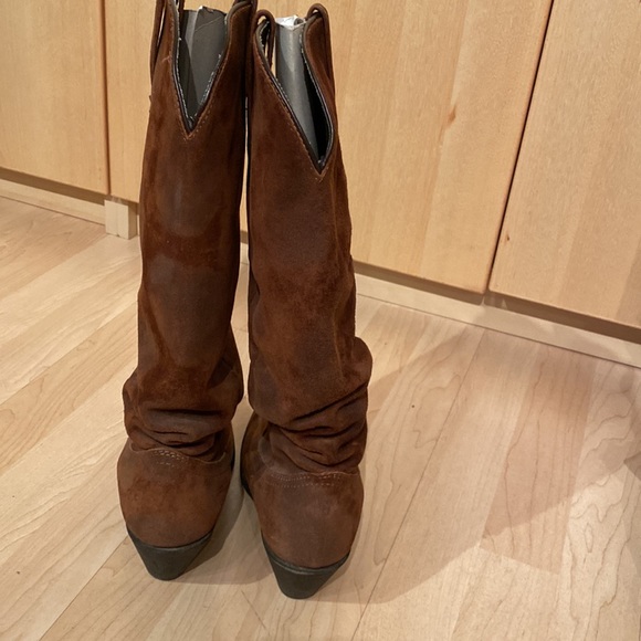 Size 7 Dingo brown brushed leather cowgirl boots - Picture 4 of 7
